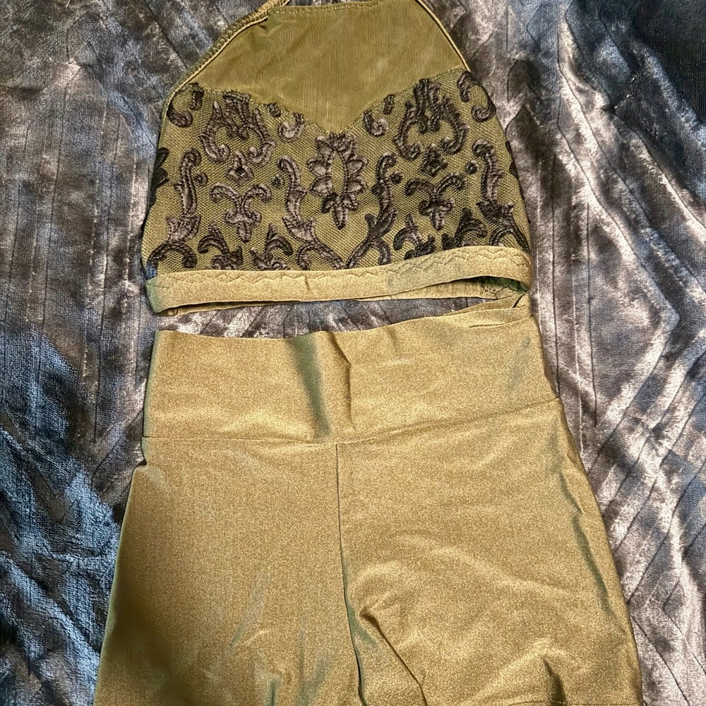 Olive and Black Custom Dance set